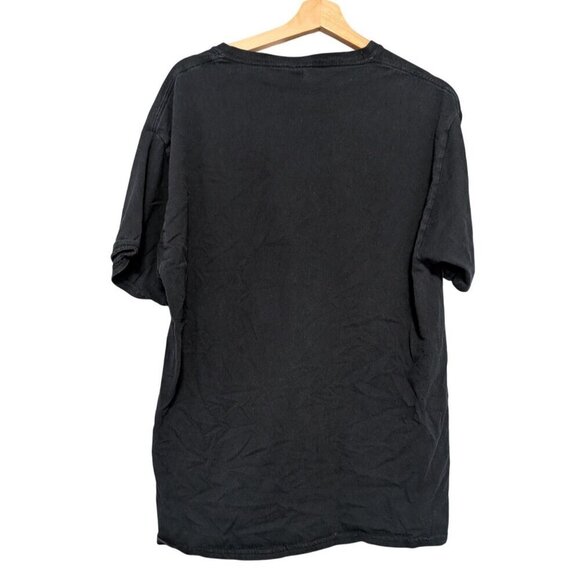 Inhale Exhale Skulls Smiley Fruit of The Loom Size L Graphic Tee Shirt Roses - Picture 2 of 6